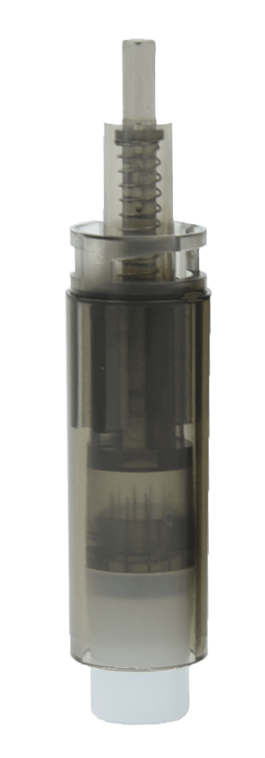 Single Skinin needle cartridge showing internal spring mechanism